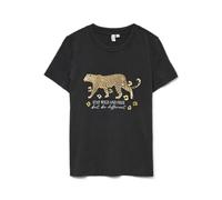 Vmfeo S/S O-Neck T-Shirt JRS Btq Ga, Black, L