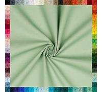 VmG-Store 2 m Cotton Fabric, Plain, 100% Cotton, Oeko-Tex, No Sold by the Metre, Over 70 Colours to Choose From (082 I Sage)