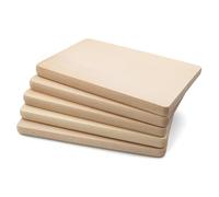 VmG-Store Breakfast Board Beech 18 x 11 cm Wooden Boards Raw Chopping Board Solid Beech Wood Square Bread Board Made of Natural Wood Kitchen Board (5, Small)