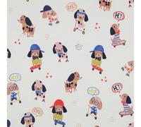 VmG-Store Jersey Fabrics Sold by the Metre for Sewing Cotton Jersey Sewing Fabric Children's Fabric 140 cm Wide III (Dogs Digital Jb018)