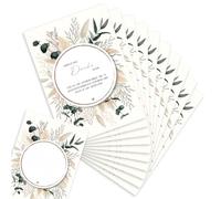 VmG-Store KL23 Thank You Cards Set DIN A6 10.5 x 14.8 cm Thank You Cards Greeting Card as Thank You to Fill Yourself Gift for Mum Dad Boyfriend Girlfriend Grandma Grandpa Colleagues