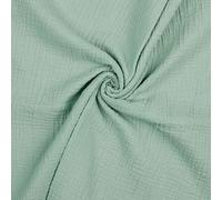 VmG-Store Muslin Double Gauze 61 Colours Sold by the Metre Fabric Tex 100 Plain (50 x 135 cm) (008 I Nile)