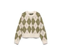 Vmhalo LS O-Neck Argyle Cardigan Exp