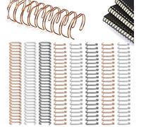 Vmiapxo 24 Pcs 1" Diameter 23 Holes Metal Double Loop Binding Wires, Large Binding Combs Spines Book Cinch Binding Machine Wire for School Office Notebook Maker (Mixed Color)