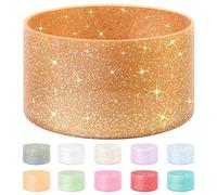 Vmini Protective Glitter Silicone Boot, Compatible with Stanley Tumbler 20-40oz & Hydro Flask Water Bottle 12-24oz and More Bottles/Tumblers with 2.8-2.95in Bottom, Bling Anti-Slip Sleeve Cover