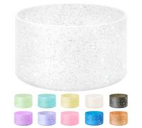 Vmini Protective Glitter Silicone Boot, Compatible with Stanley Tumbler 20-40oz & Hydro Flask Water Bottle 12-24oz and More Bottles/Tumblers with 2.8-2.95in Bottom, Bling Anti-Slip Sleeve Cover