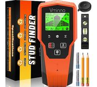 Vminno Stud Finder Wall Scanner Kit, 6 in 1 Electronic Stud Detector with Upgraded Smart Sensor, Magnetic Scan Detection, HD LCD Display and Audio Alarm for Wood AC Live Wire Metal Studs Detection