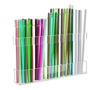 Vmiorzq Acrylic Cabinet Straw Holder - Straw Storage Container - Clear Chopsticks Organizer for Cupboard Kitchen Counter, Coffee Stirring Stick Rack