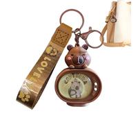 Vmiorzq TV Shape Luminous Capybara Keychains, Glowing Cute Bag Pendant, Capybara Accessory Keyring, Fashion Animal Accessory Indoor Home Decoration