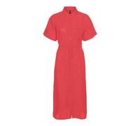 VERO MODA Women's Vmiris S/S Shirt Calf Dress WVN Ga Noos Keid, Cayenne, S