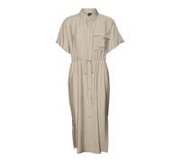VMIRIS S/S Shirt Calf Dress WVN GA Noos, Silver Mink, XL