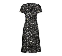 VMJOSIE SS Calf Shirt Dress WVN GA, Black/AOP: Hazel, L
