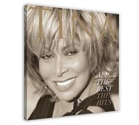 VMLLKUX Tina Turner All The Best The Hits Album Poster Canvas Poster Wall Art Decor Print Picture Paintings for Living Room Bedroom Decoration 20x20inch(50x50cm)