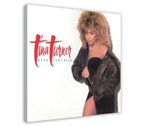 VMLLKUX Tina Turner Break Every Rule Album Poster Canvas Poster Wall Art Decor Print Picture Paintings for Living Room Bedroom Decoration 20x20inch(50x50cm)