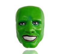 Vmlxgdux The Mask Jim Carrey Latex Hood Deluxe Loki Latex Mask Halloween Fancy Dress Costume