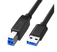 VMOJO 1.5M USB 3.0 A to B Cable, USB Type A Male to USB 3.0 Type B Male Lead, SuperSpeed 5Gbps USB-B Printer Scanner Cable for PC, Laptop, External Hard Drive, Hub, Docking Station and Monitor