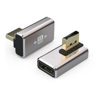 VMOJO 2 Pack DisplayPort Coupler Adapter, Alloy Shell 8K UHD HDR Displayport 1.4 Inverted Vertical Angle Male to Female Extender Extension Connector Converter 8K@60Hz/4K@144Hz