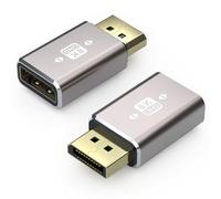 VMOJO 2 Pack Displayport Coupler Adapter, Alloy Shell 8K UHD HDR Displayport (DP) 1.4 Male to Female Extender Extension Connector Converter, Backward Compatible with 1.3 1.2 1.1