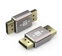 VMOJO 8K Displayport to DisplayPort Adapter (DP Male to Male),Alloy Shell DP 1.4 Extender Connector, Supports 8K@60Hz/4K@120Hz UHD HDR, DP Coupler Adapter [2 Pack ]