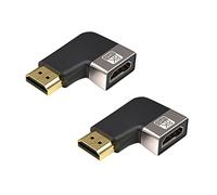 VMOJO 8K HDMI 2.1 Extender Adapter - Durable 90 Degree Left Angle Male to Female Coupler, 48Gbps, Supports 8K@60Hz, 4K@120Hz & Dolby Vision - Works with Laptop, Gaming Console & TV (2 Pcs)