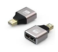 VMOJO 8K Mini DisplayPort to DisplayPort Adapter, Mini DP Male to DP Female Converter, DisplayPort 1.4 Adaptor for Monitor, PC, Laptop, Graphics Card, Supports 8K@60Hz 4K@144Hz 2Pack