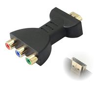 VMOJO HDMI-3RCA Adapter HDMI Male To 3 RCA Female Composite Video Audio VA Component Converter Adapter Suitable for HDTV DVD and Most LCD Projectors Device (Red, Blue, Green) (Color Difference)