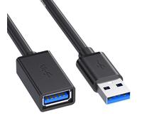 VMOJO USB 3.0 Extension Cable 50CM, USB 3.0 High Speed Extender Cord Type A Male to A Female for Playstation, Xbox, USB Flash Drive, Hard Drive, Card Reader,Scanner,Printer,Keyboard (50cm)