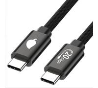 VMOJO USB C to USB C Cable, 3.2 Gen 2 USB-C 50cm - 4K UHD 20Gbps Male to Male 100W PD Fast Charging Cable for Thunderbolt 3, Oculus Quest,USB-C Monitor, Galaxy S22/S23, Nylon Braided