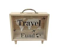 VMoney Saving - Wooden Saver Bank, Transparent Window Cash Box, Reusable Decorative Savings Case, Growth Tracking Financial Tool, Home & Kitchen, Family Budget Planner Large