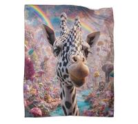 VMPLOKIJH 3D Giraffe Pattern Plush Fleece Blanket, Soft Warm Flannel Throw Blanket, Cozy for Sofa Couch Bedroom Living Room Home Travel 60x80inch(150x200cm)