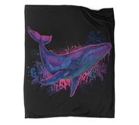 VMPLOKIJH 3D Neon Paint Pattern Plush Fleece Blanket, Soft Warm Flannel Throw Blanket, Cozy for Sofa Couch Bedroom Living Room Home Travel 40x50inch(100x130cm)