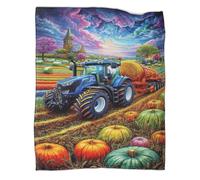 VMPLOKIJH 3D Printed Tractor Pattern Fleece Blanket, Super Soft Warm Plush Flannel Throw for Sofa Couch Bedroom Living Room Home 60x80inch(150x200cm)