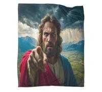 VMPLOKIJH Jesus Fleece Blanket Soft Blanket Sofa And Bathroom Flannel Blanket for Kids Teens Adults Gift 60x80inch(150x200cm)