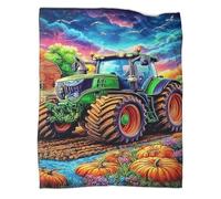 VMPLOKIJH Tractor Pattern Throw Blanket 3D Printed, Soft Fleece Flannel Plush Blanket, Warm Cozy Lightweight for Couch Sofa Bedroom Living Room 60x80inch(150x200cm)