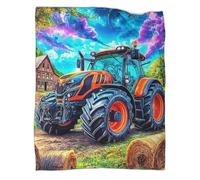 VMPLOKIJH Tractor Pattern Throw Blanket 3D Printed, Soft Fleece Flannel Plush Blanket, Warm Cozy Lightweight for Couch Sofa Bedroom Living Room 80x90inch(200x230cm)