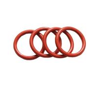 VMQ O Ring Red Rubber Sealing Rings, Wire Diameter 3.5 mm, Outer Diameter 102 mm, 10 Pcs