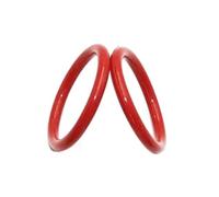 VMQ O Ring Seal, 5mmx200mmx210mm, Red Rubber O-ring Sealing Gasket, 2 Pcs