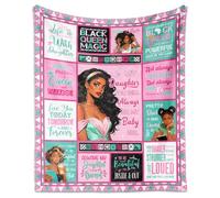 VMREAYR African American Daughter Gift Blanket 60"X50" from Dad/Mom