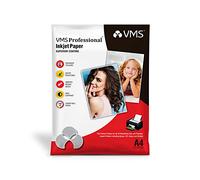 VMS Professional 220 GSM A4 Glossy Double-Sided Photo Paper - Waterproof, 20 Sheet Pack, Compatible with All Inkjet Printers