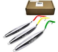 VMSIXVM Diamond Jigs Saltwater Fishing Lures, 1-16oz Flat Metal Jigging Spoon Baits for Surf Fishing Bottom Bouncing Sinking Casting, Vertical Ocean Lures for Bluefish Striper Tuna Salmon Freshwater