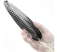 VMSIXVM Magnum Flutter Spoon Deep Sea Jigging Fishing Lures, 7.5-9 Inch Large Hard Metal Sinking Trolling Casting Striper Fishing Spoon Baits for Striped Bass, Salmon, Walleye, Saltwater, Freshwater