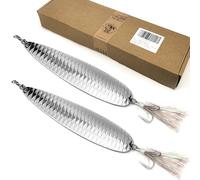 VMSIXVM Magnum Flutter Spoon Large Saltwate Fishing Spoon, Saltwater Flutter Spoons Spoon Lures for Striped Bass, Salmon, Walleye, Big Trolling Spoons Striper Spoons Bait for Saltwater Freshwater