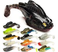 VMSIXVM Soft Fishing Lures Paddle Tail Swim Baits for Bass Fishing