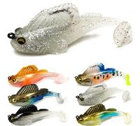 VMSIXVM Soft Fishing Lures Paddle Tail Swim Baits for Bass Fishing