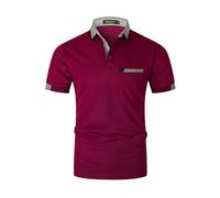VMSUCIJ Men's Polo Shirts Short Sleeve Cotton Regular-Fit Collared Golf T-Shirts with Real Pocket