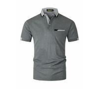 VMSUCIJ Men's Polo Shirts Short Sleeve Cotton Regular-Fit Collared Golf T-Shirts with Real Pocket