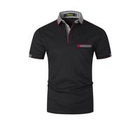 VMSUCIJ Men's Polo Shirts Short Sleeve Cotton Regular-Fit Collared Golf T-Shirts with Real Pocket