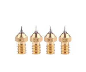VmugDVoqb 3D Printer Nozzle Adapter Set Tip 0.2mm 0.3mm 0.4mm 0.5mm Optional M6 V6 Airbrush Compatible With V5 V6 J-head Hotend 1.75mm(0.4MM 1.75MM)