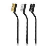 VmugDVoqb 3PCS Hard Bristle Cleaning Brushes For 3D Printer Nozzles Copper Nylon Steel Wire Brushes Compatible With Ender 3 3 Pro Cr10S(mix)