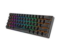 VmugDVoqb 61 Key Mechanical Keyboard RGB Backlit Hot Swappable Tri Mode 24G Wireless Keyboard Compatible With RK61 Model(Black)